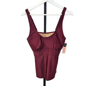 Shapermint Adjustable Strap Wire-Free Tankini Top Size Small NWT